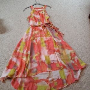 High-low halter dress